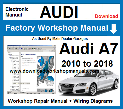 AUDI A7 2010 to 2018 PDF Workshop Service Repair Manual